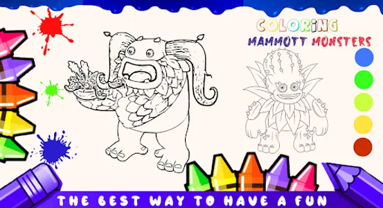 Mammott Monsters Coloring game screenshot 3
