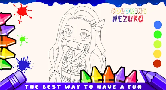 Nezuko KNY - Coloring Book screenshot 0