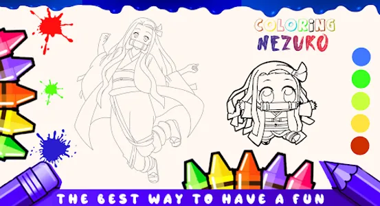 Nezuko KNY - Coloring Book screenshot 1