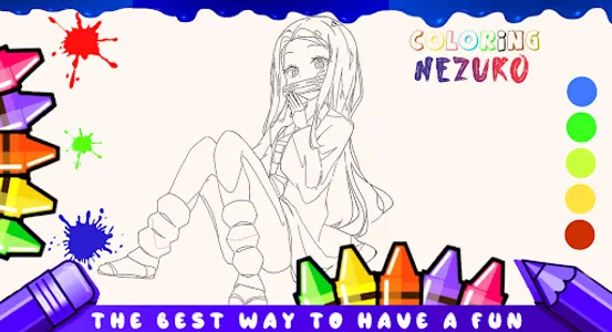 Nezuko KNY - Coloring Book screenshot 10