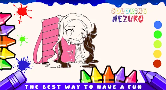 Nezuko KNY - Coloring Book screenshot 12