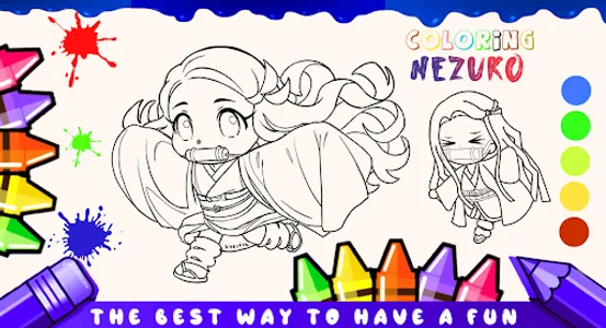 Nezuko KNY - Coloring Book screenshot 3
