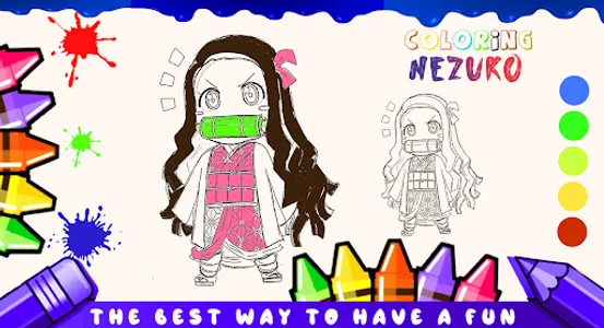 Nezuko KNY - Coloring Book screenshot 6