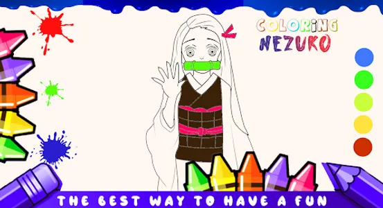 Nezuko KNY - Coloring Book screenshot 7