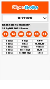 Şans Oyunları Sonuçları screenshot 1