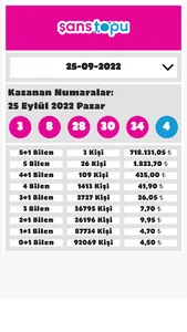 Şans Oyunları Sonuçları screenshot 3