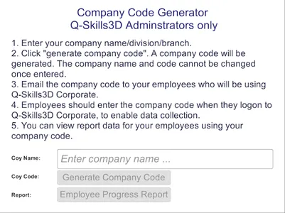 Q-Skills3D Administration (Cor screenshot 2