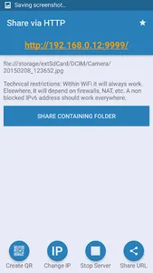 Share via HTTP - File Transfer screenshot 3