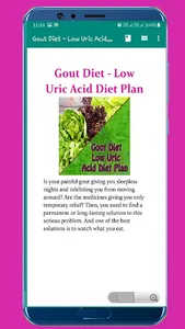 Gout Diet Plan - Low Uric Acid screenshot 1