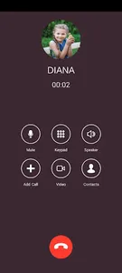 Fake Calls DIANA screenshot 1