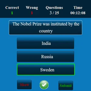 Nobel Prize MCQ screenshot 3