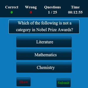 Nobel Prize MCQ screenshot 6