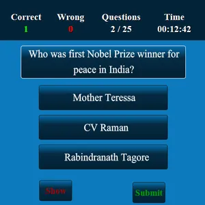 Nobel Prize MCQ screenshot 7