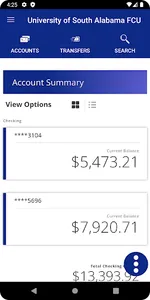 Univ. of South Alabama FCU screenshot 1