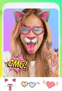 Cute cat face photo editor screenshot 2
