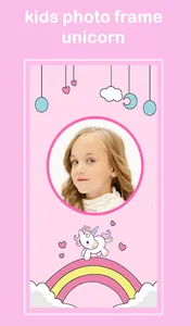 kids photo frame unicorn screenshot 0