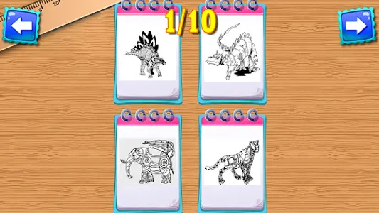 Dino Robot Book Coloring Book screenshot 1