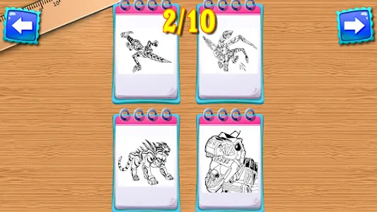 Dino Robot Book Coloring Book screenshot 2