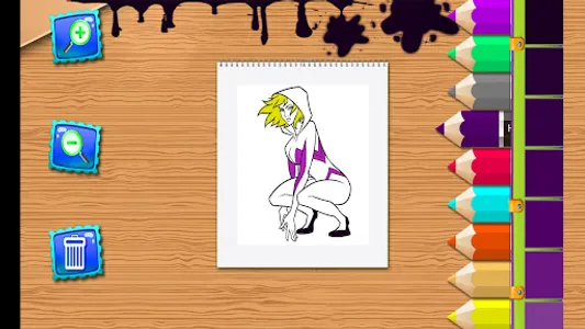 Gwen Drawing Coloring Book screenshot 6