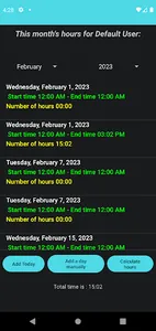 Count your hours screenshot 1