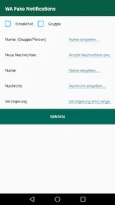 Fake Benachrichtigungen für WA screenshot 0