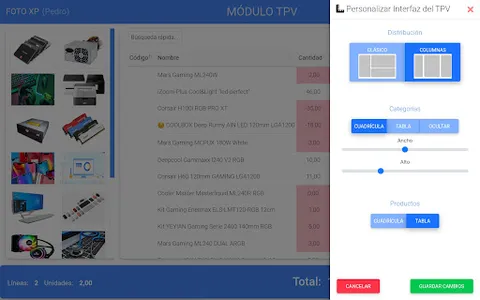 SimplyGest Cloud TPV screenshot 2