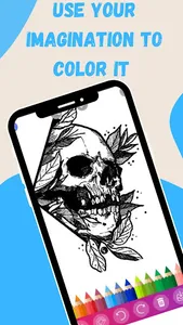 Skull Coloring Pages screenshot 1