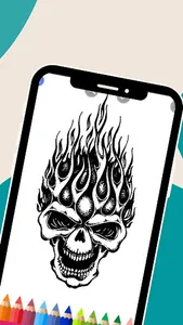 Skull Coloring Pages screenshot 2