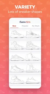 Custom Kicks - Coloring Book screenshot 2