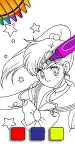 Sailor Moon Coloring Game screenshot 0