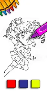 Sailor Moon Coloring Game screenshot 1