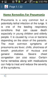 Pneumonia Home Remedies screenshot 1