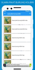 suara pikat burung kolibri screenshot 1