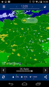 Realtime rainradar Europe screenshot 0