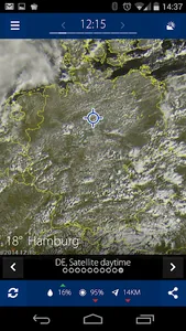 Realtime rainradar Europe screenshot 1