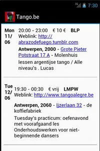 Tango.be screenshot 0