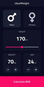 Ideal Weight & BMI Calculator screenshot 2