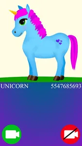 unicorn fake video call game screenshot 0