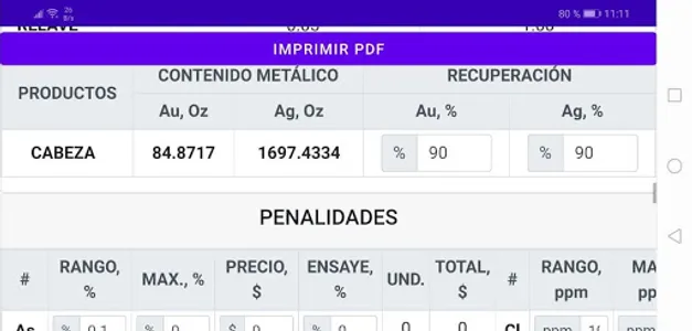 Valorización de Minerales screenshot 4