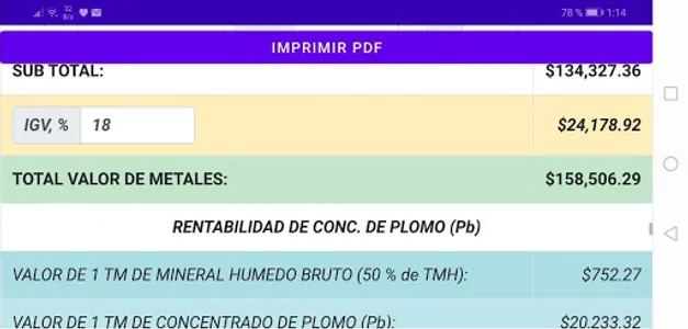 Valorización de Minerales screenshot 5