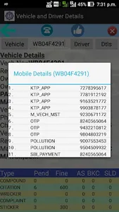 Details of Vehicle and Driver screenshot 2