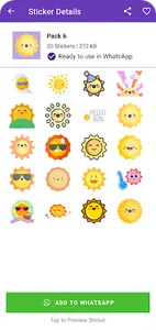 Funny Sun Stickers : Wasticker screenshot 0