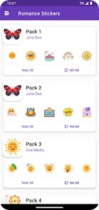 Funny Sun Stickers : Wasticker screenshot 2