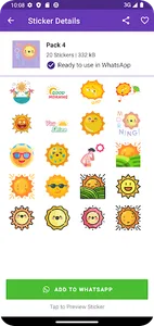 Funny Sun Stickers : Wasticker screenshot 4