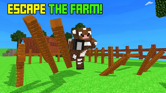 Blocky Cartoon: Farm Escape screenshot 0