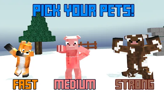Blocky Cartoon: Pets Showdown screenshot 2