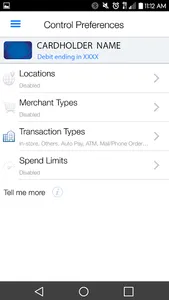 LAFCU Card Controls screenshot 1