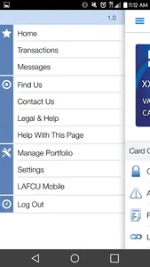 LAFCU Card Controls screenshot 2