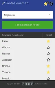 a! Fantasy Names screenshot 1
