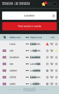 a! Words in Words screenshot 1